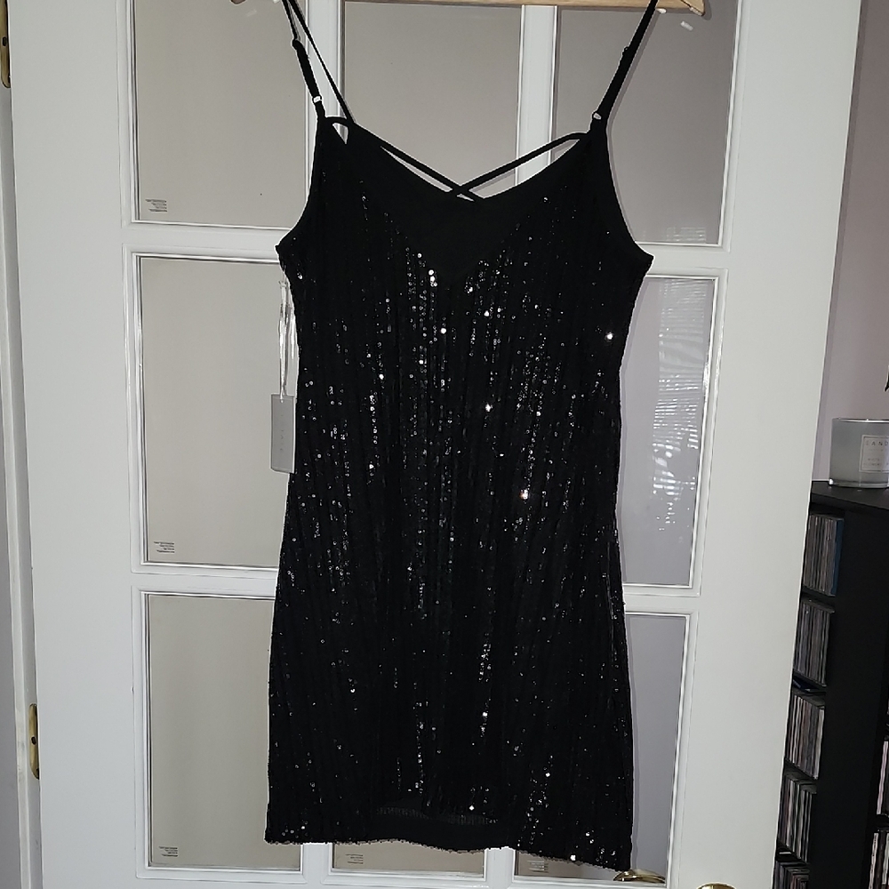 1. State Black Sequin Mini Dress - Picture 6 of 8